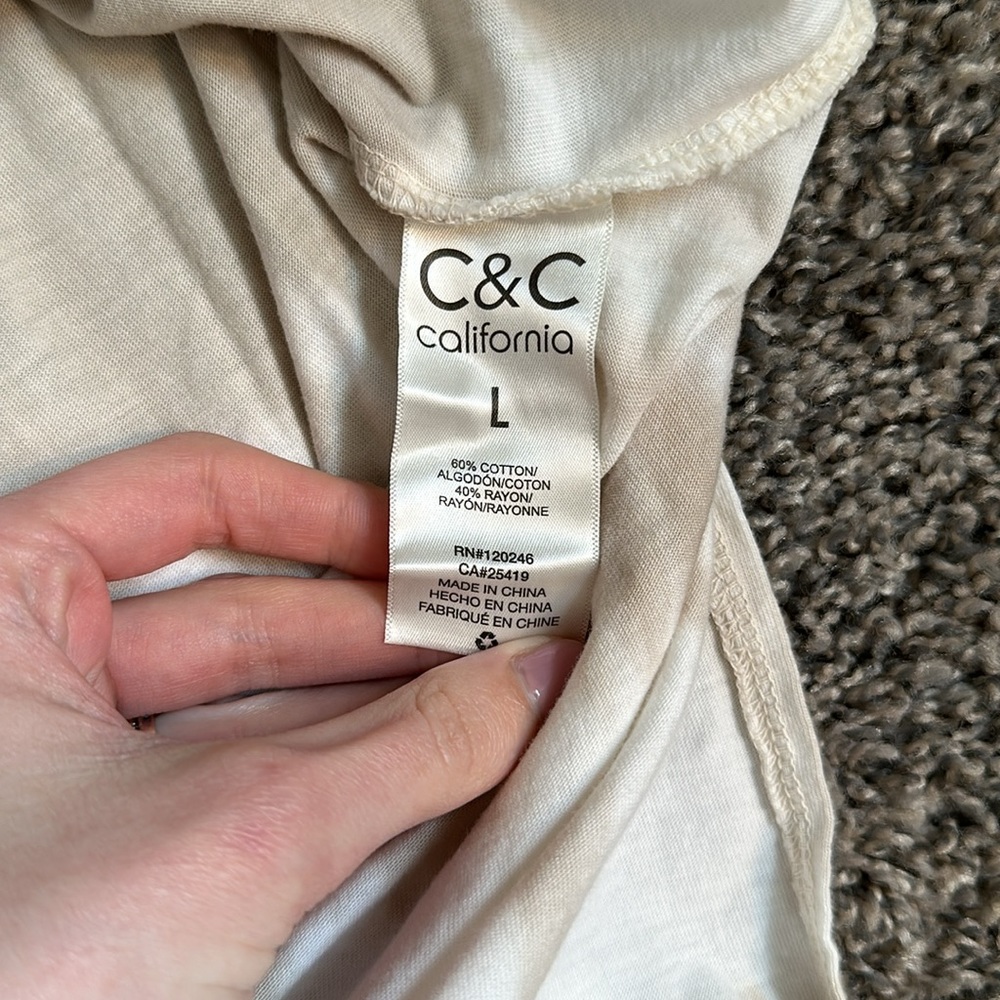 NWOT Cream T-shirt tie Dress - Picture 7 of 7